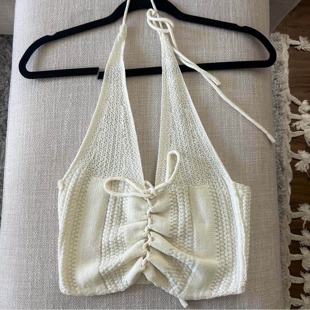 Knit halter tank